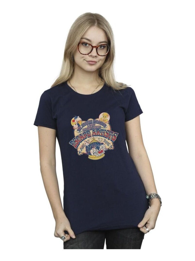 Looney Tunes - T-shirt ESCAPE ARTISTS Bleu marine - Kiabi