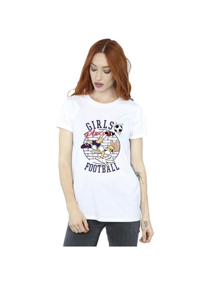 Looney Tunes - T-shirt GIRLS PLAY FOOTBALL Blanc - Kiabi