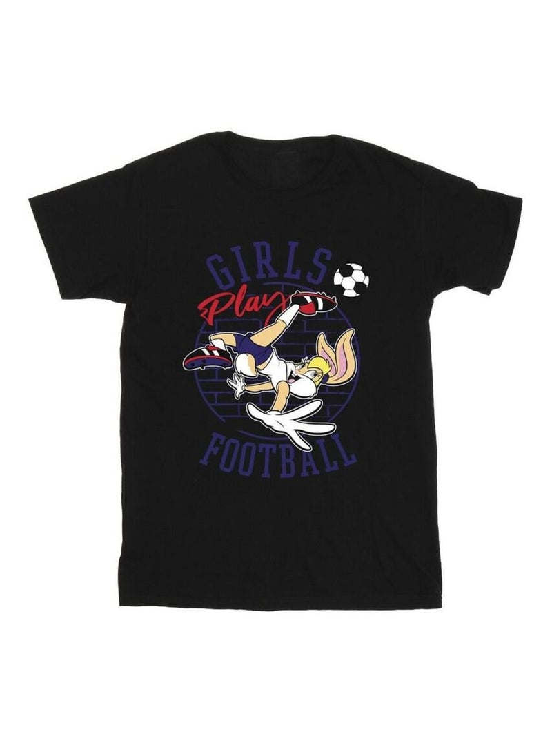 Looney Tunes - T-shirt GIRLS PLAY FOOTBALL Noir - Kiabi