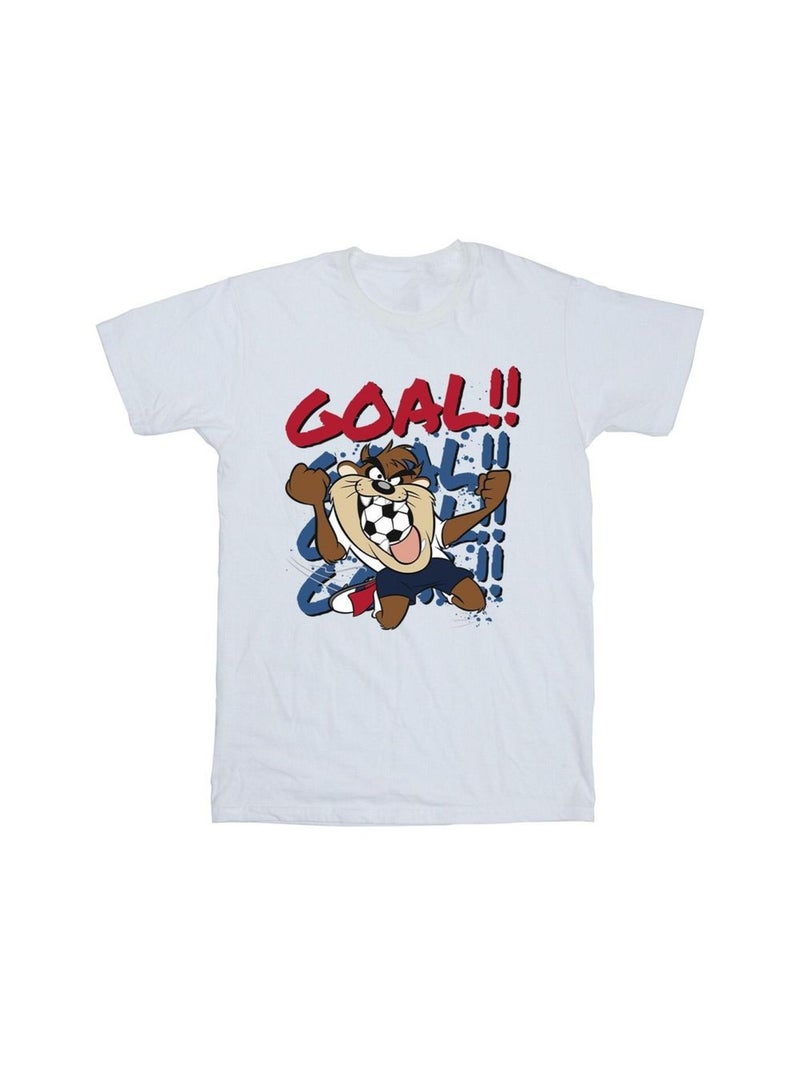 Looney Tunes - T-shirt GOAL GOAL GOAL Blanc - Kiabi