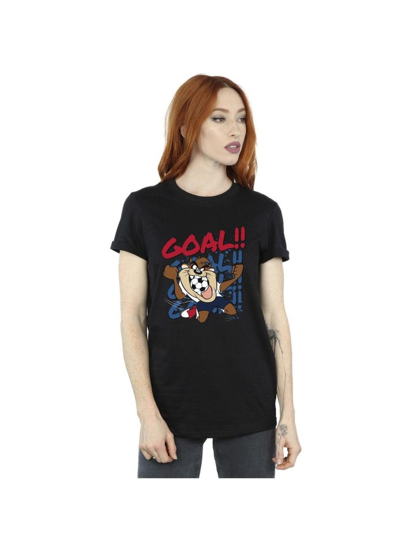 Looney Tunes - T-shirt GOAL GOAL GOAL Noir - Kiabi