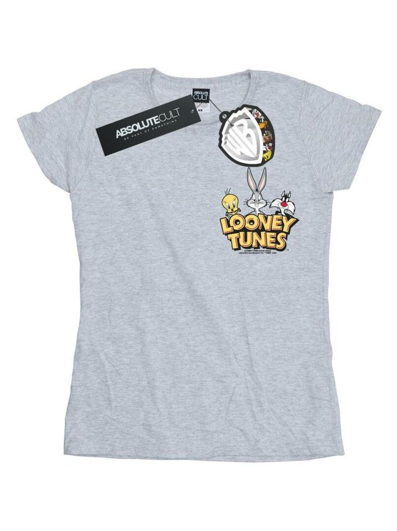 Looney Tunes - T-shirt Gris chiné - Kiabi