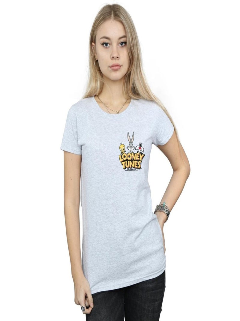 Looney Tunes - T-shirt Gris chiné - Kiabi