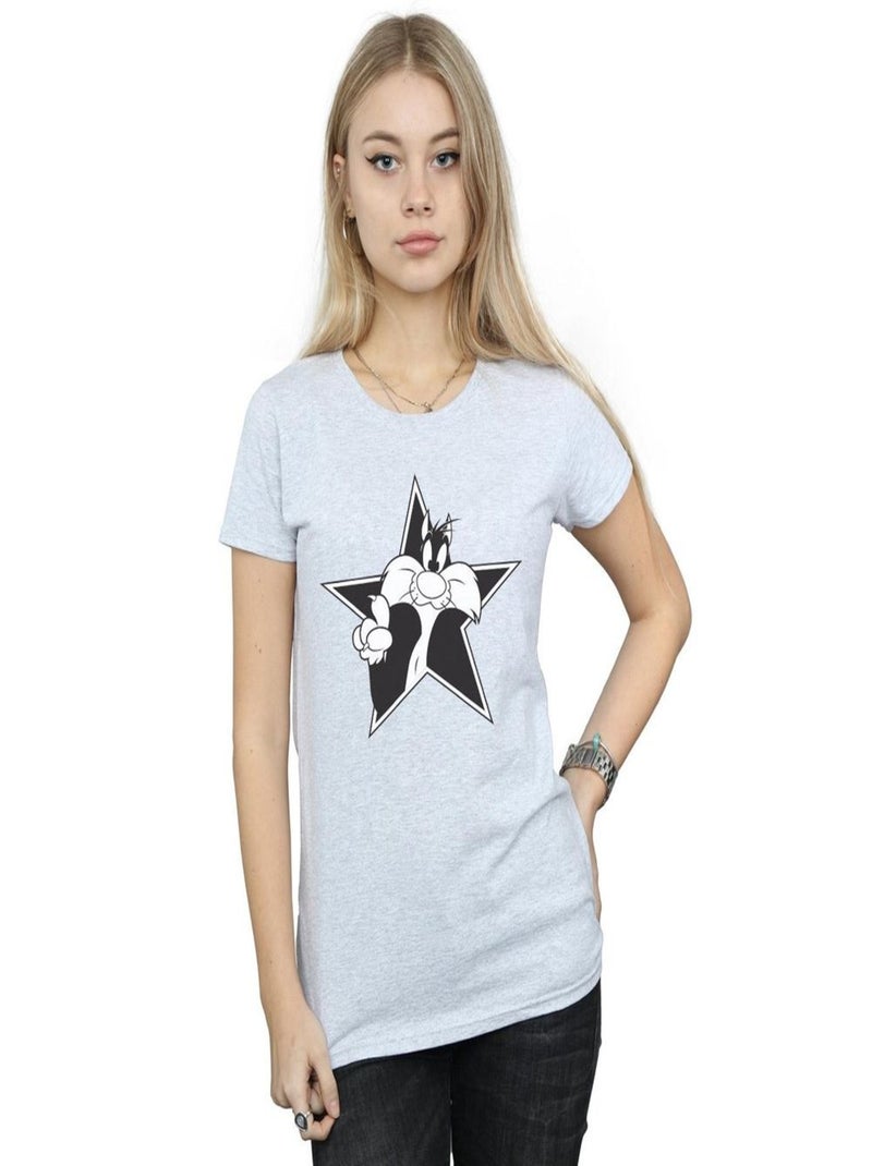 Looney Tunes - T-shirt Gris chiné - Kiabi