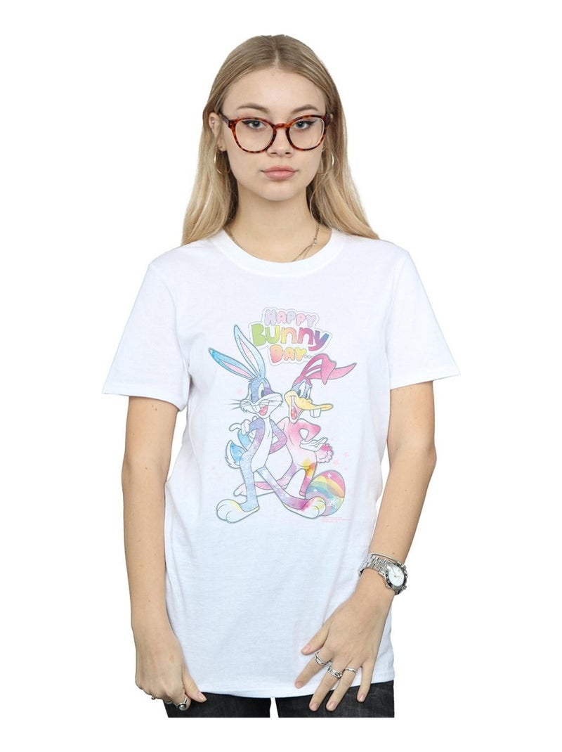 Looney Tunes - T-shirt HAPPY BUNNY DAY Blanc - Kiabi
