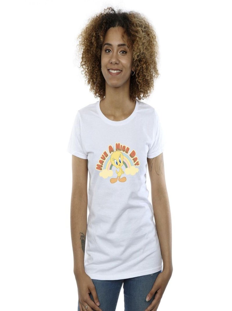 Looney Tunes - T-shirt HAVE A NICE DAY Blanc - Kiabi