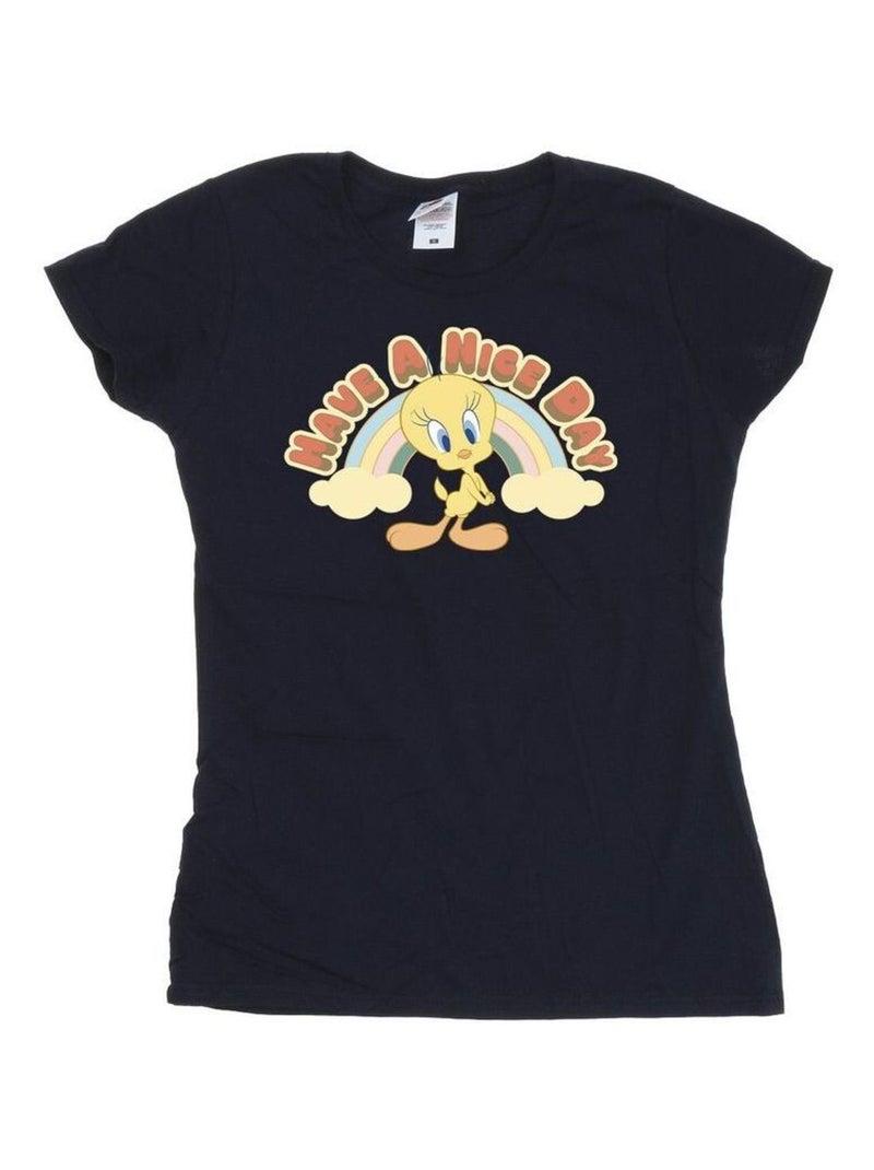 Looney Tunes - T-shirt HAVE A NICE DAY Bleu marine - Kiabi