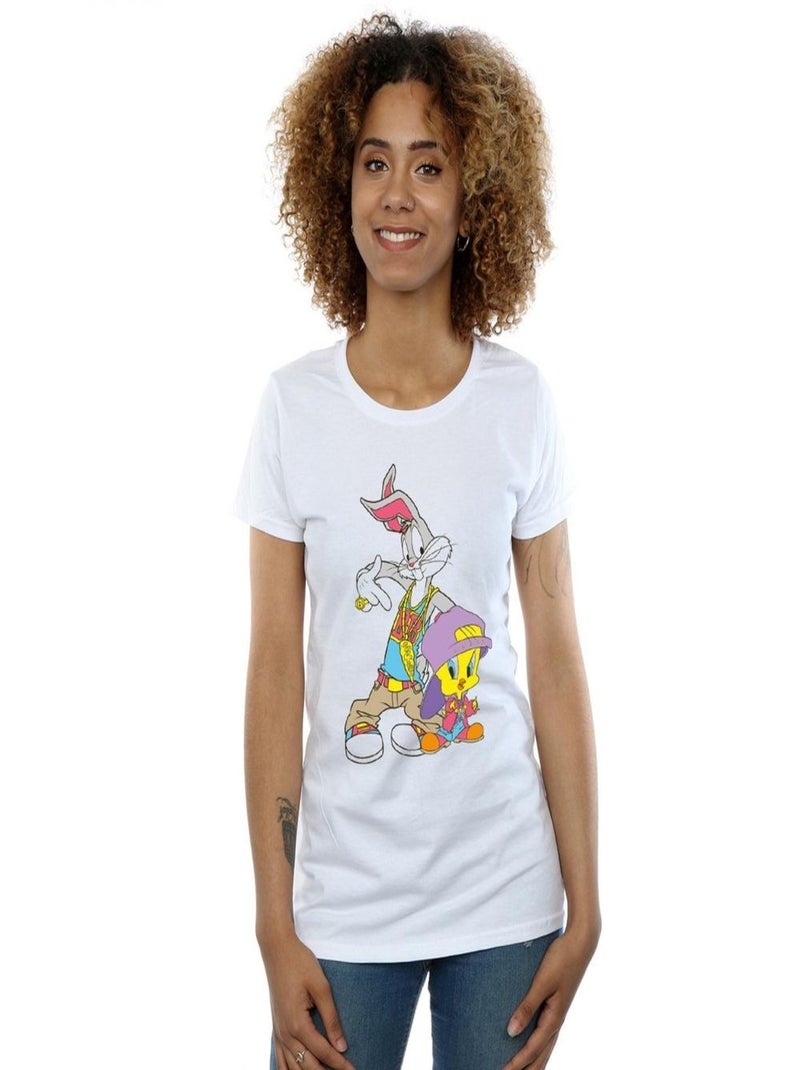 Looney Tunes - T-shirt HIP HOP Blanc - Kiabi