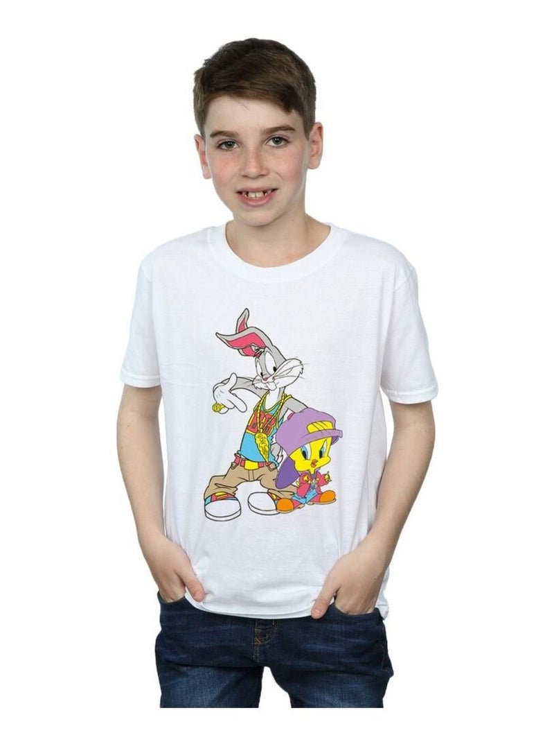 Looney Tunes - T-shirt HIP HOP Blanc - Kiabi