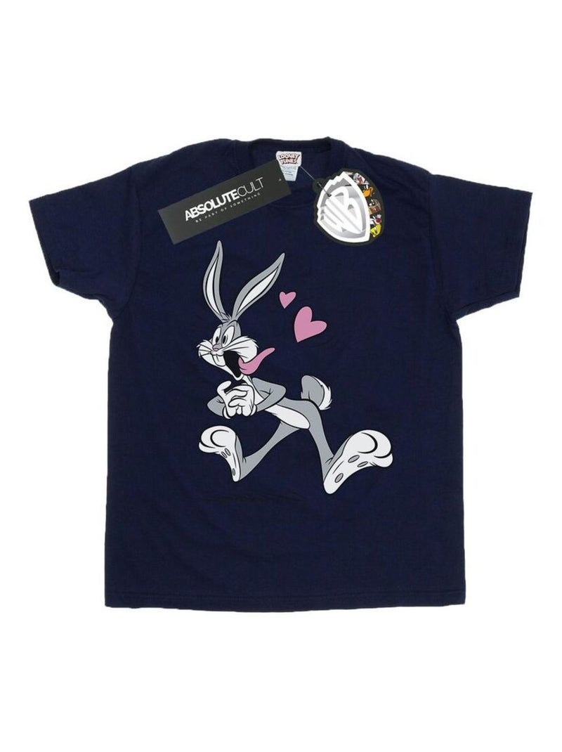 Looney Tunes - T-shirt IN LOVE Bleu marine - Kiabi
