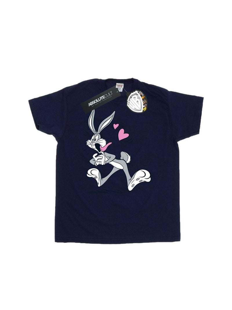 Looney Tunes - T-shirt IN LOVE Bleu marine - Kiabi