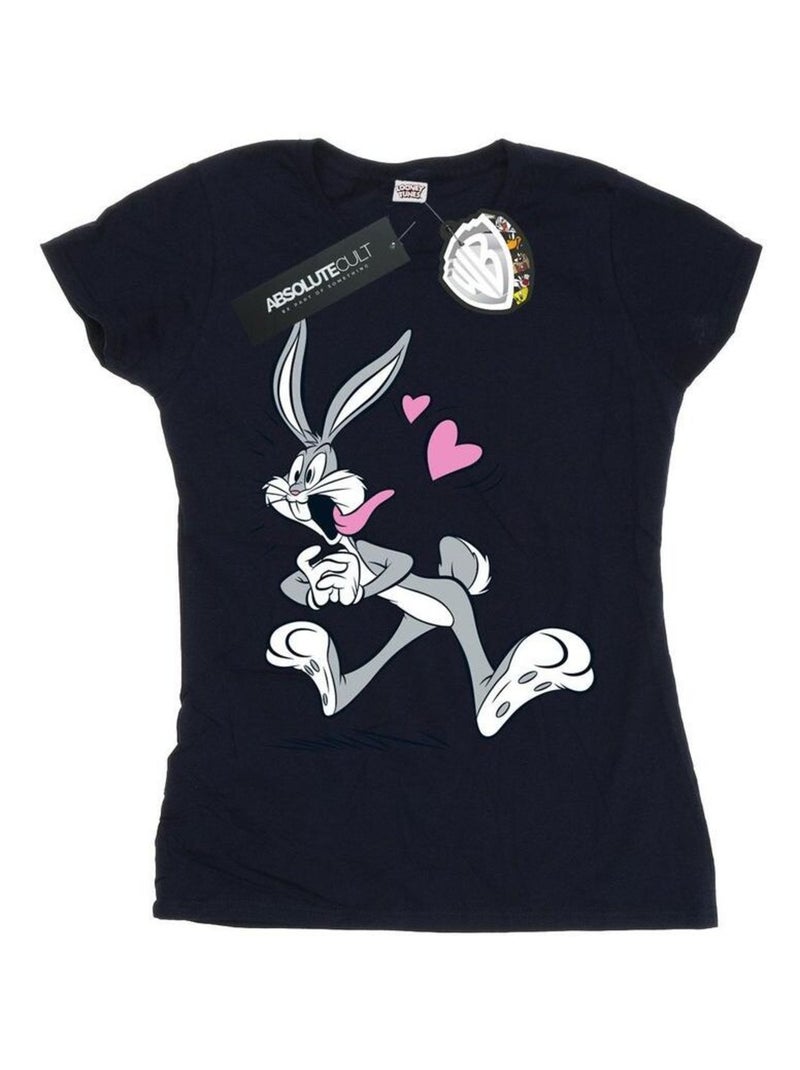 Looney Tunes - T-shirt IN LOVE Bleu marine - Kiabi