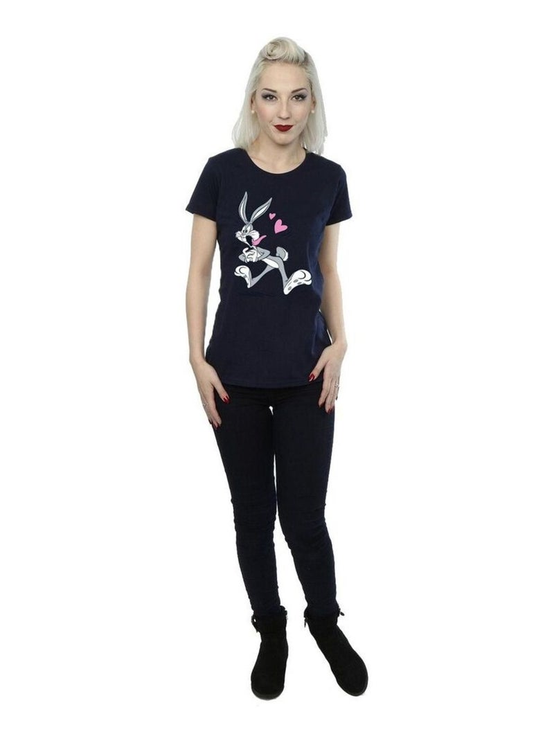 Looney Tunes - T-shirt IN LOVE Bleu marine - Kiabi