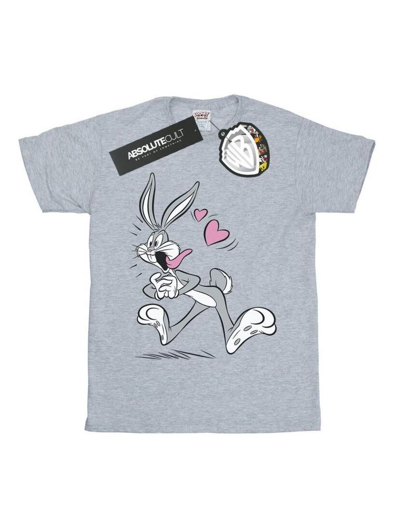 Looney Tunes - T-shirt IN LOVE Gris chiné - Kiabi