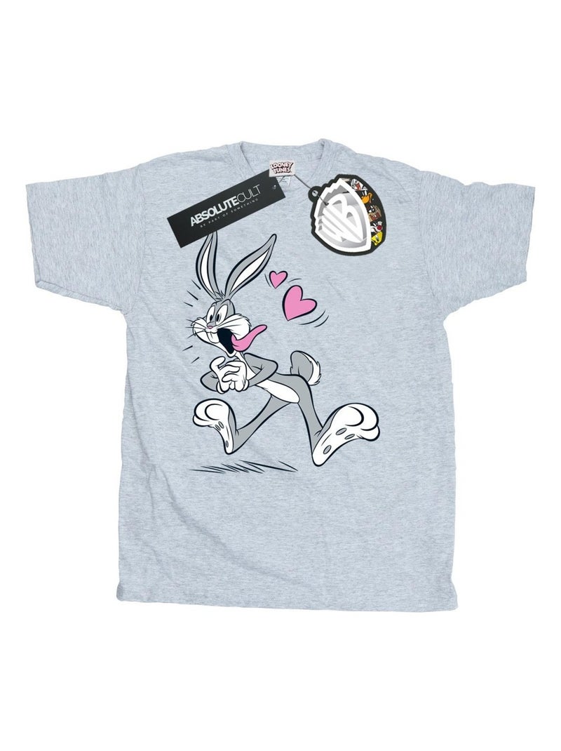 Looney Tunes - T-shirt IN LOVE Gris chiné - Kiabi