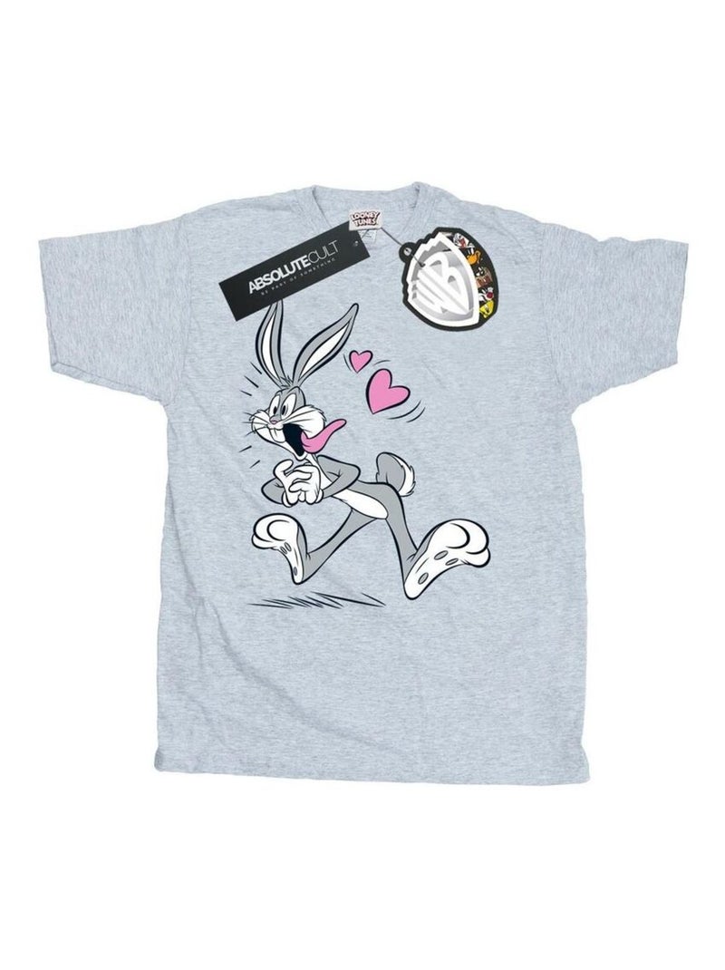 Looney Tunes - T-shirt IN LOVE Gris chiné - Kiabi