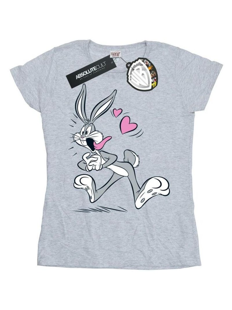 Looney Tunes - T-shirt IN LOVE Gris chiné - Kiabi