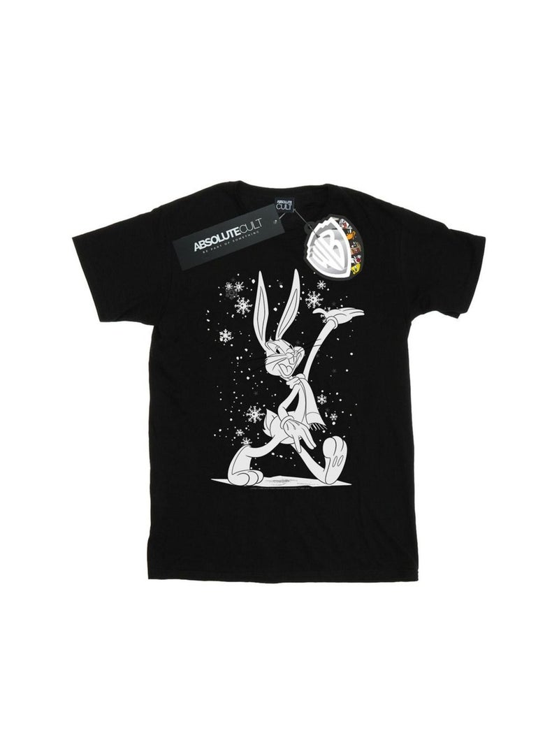 Looney Tunes - T-shirt LET IT SNOW Noir - Kiabi