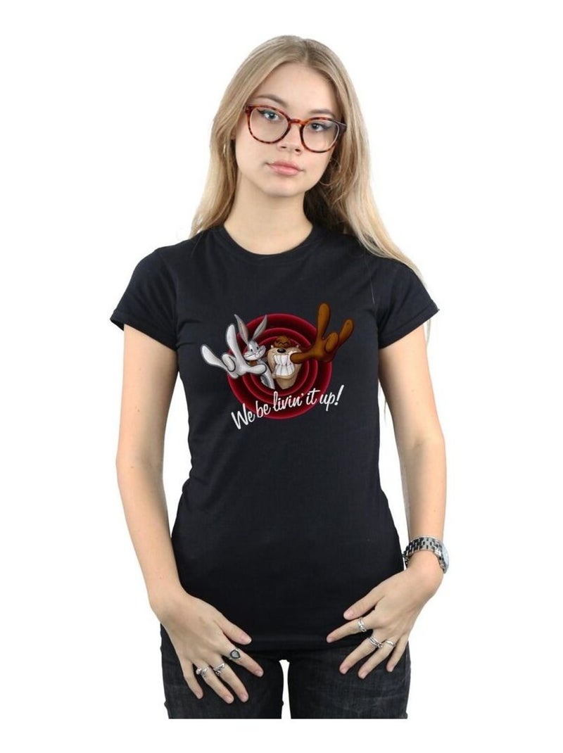 Looney Tunes - T-shirt LIVIN' IT UP Noir - Kiabi