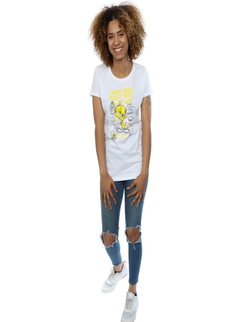 Looney Tunes - T-shirt MORE PUDDY TATS Blanc - Kiabi