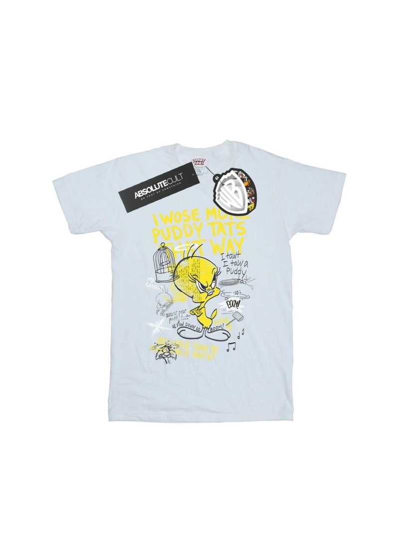 Looney Tunes - T-shirt MORE PUDDY TATS (Titi) Blanc - Kiabi