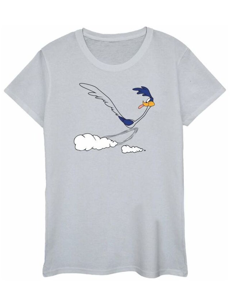 Looney Tunes - T-shirt motif Bip Bip motif/style Course à pied Gris chiné - Kiabi
