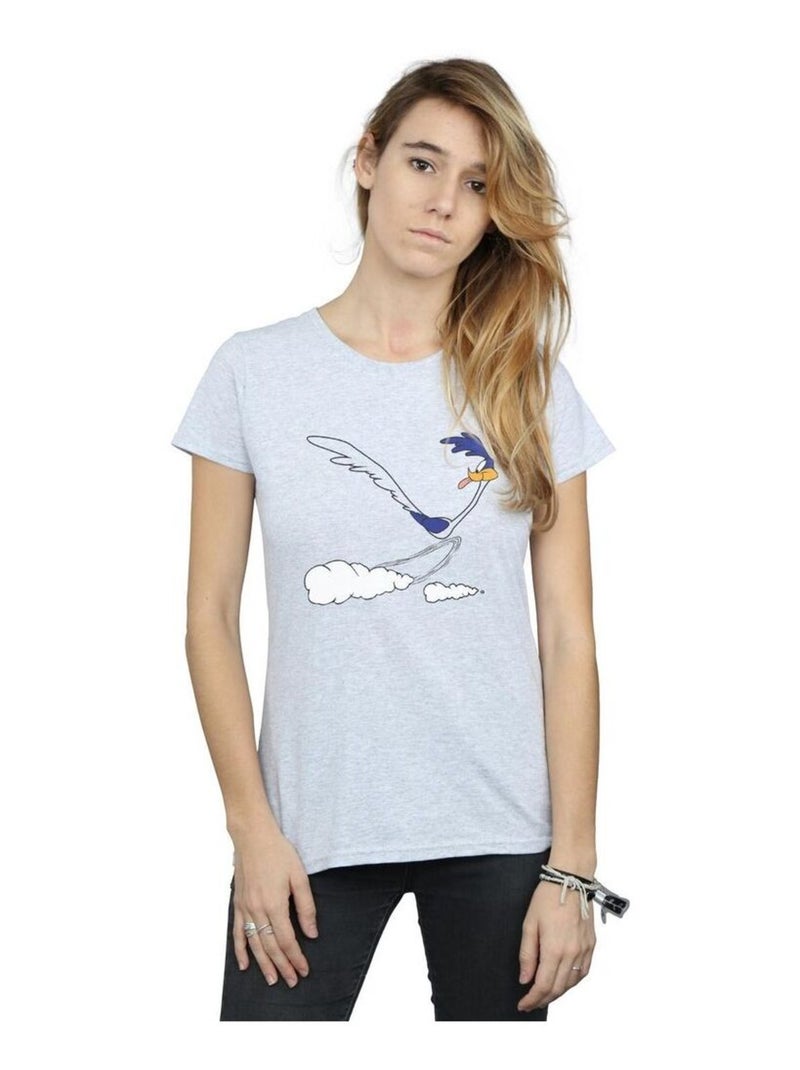 Looney Tunes - T-shirt motif Bip Bip motif/style Course à pied Gris chiné - Kiabi