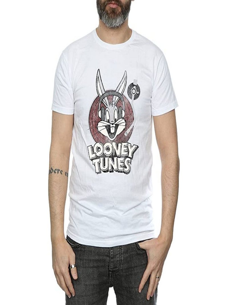 Looney Tunes - T-shirt motif Bugs Bunny motif/style logo (Bugs Bunny) Blanc - Kiabi