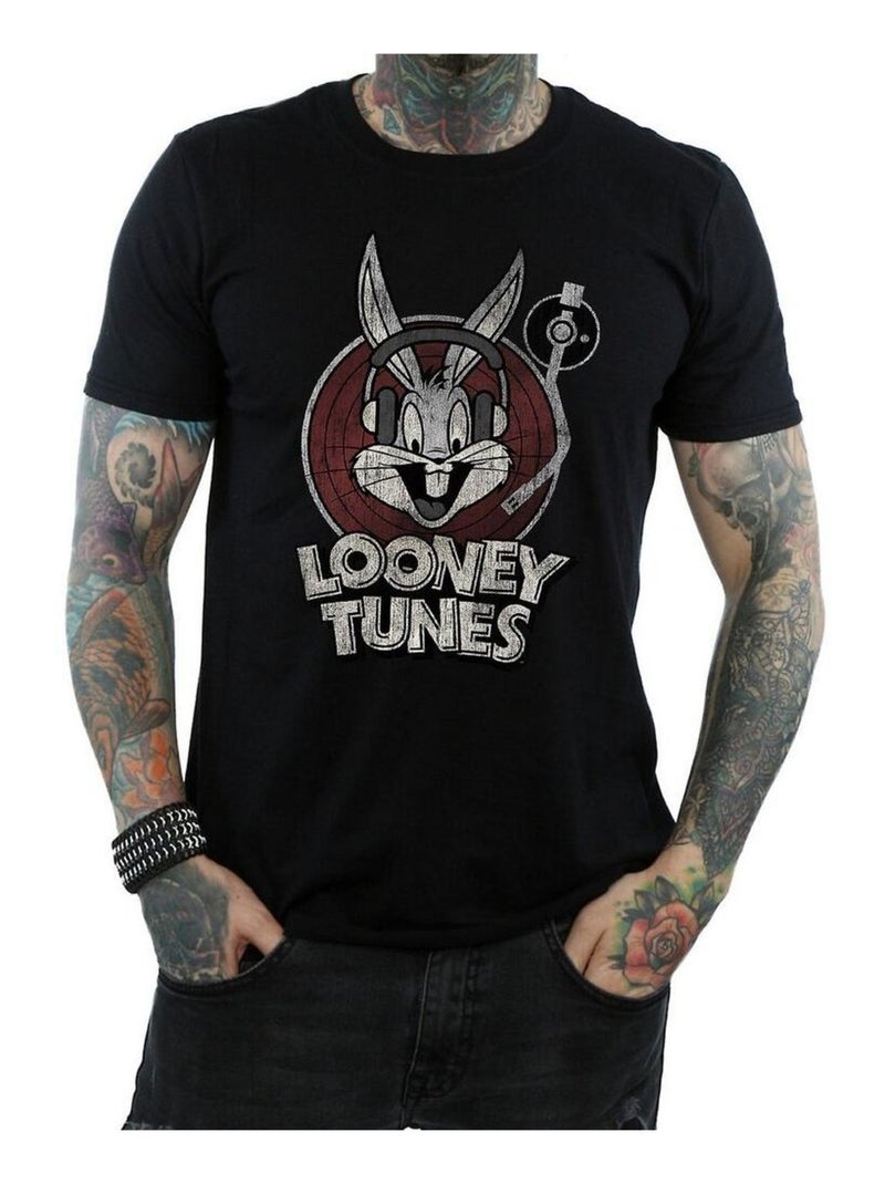 Looney Tunes - T-shirt motif Bugs Bunny motif/style logo (Bugs Bunny) Noir - Kiabi