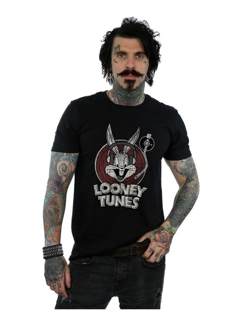 Looney Tunes - T-shirt motif Bugs Bunny motif/style logo (Bugs Bunny) Noir - Kiabi