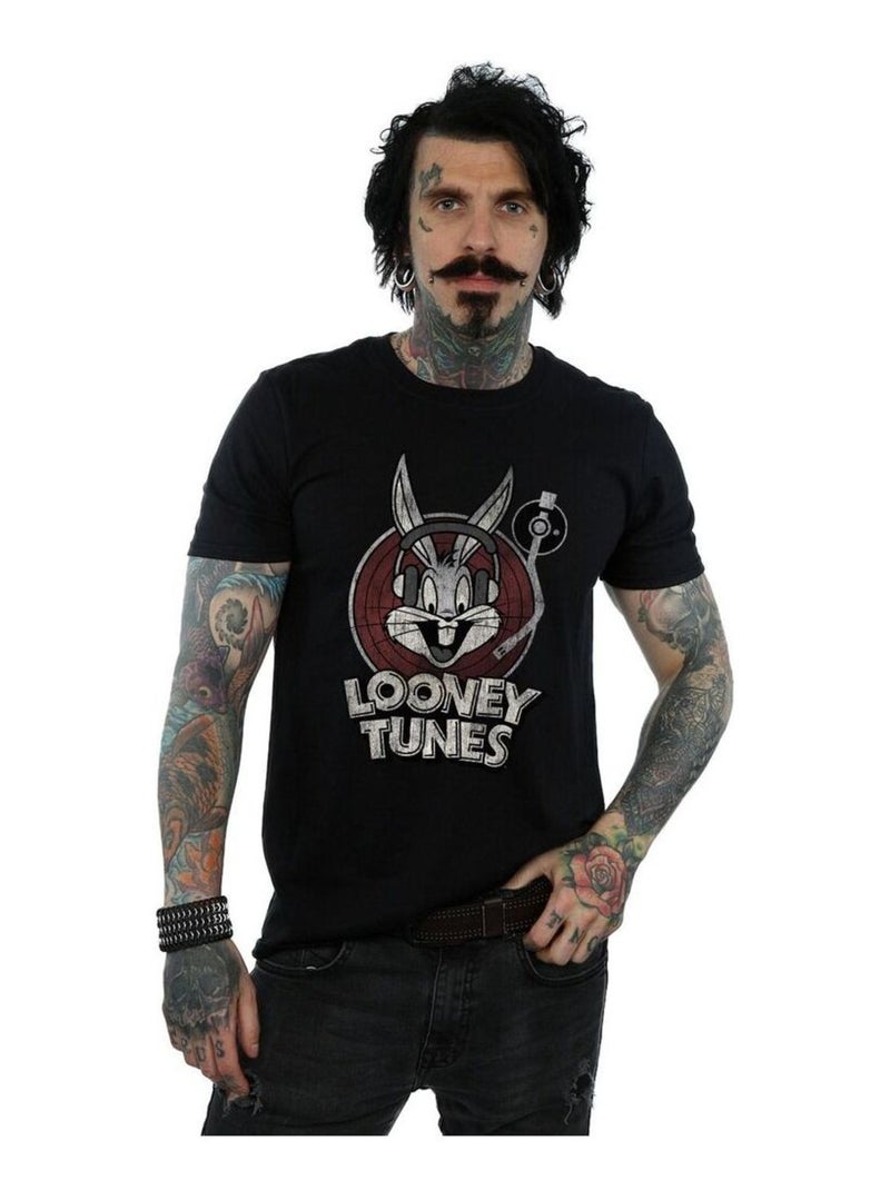 Looney Tunes - T-shirt motif Bugs Bunny motif/style logo (Bugs Bunny) Noir - Kiabi