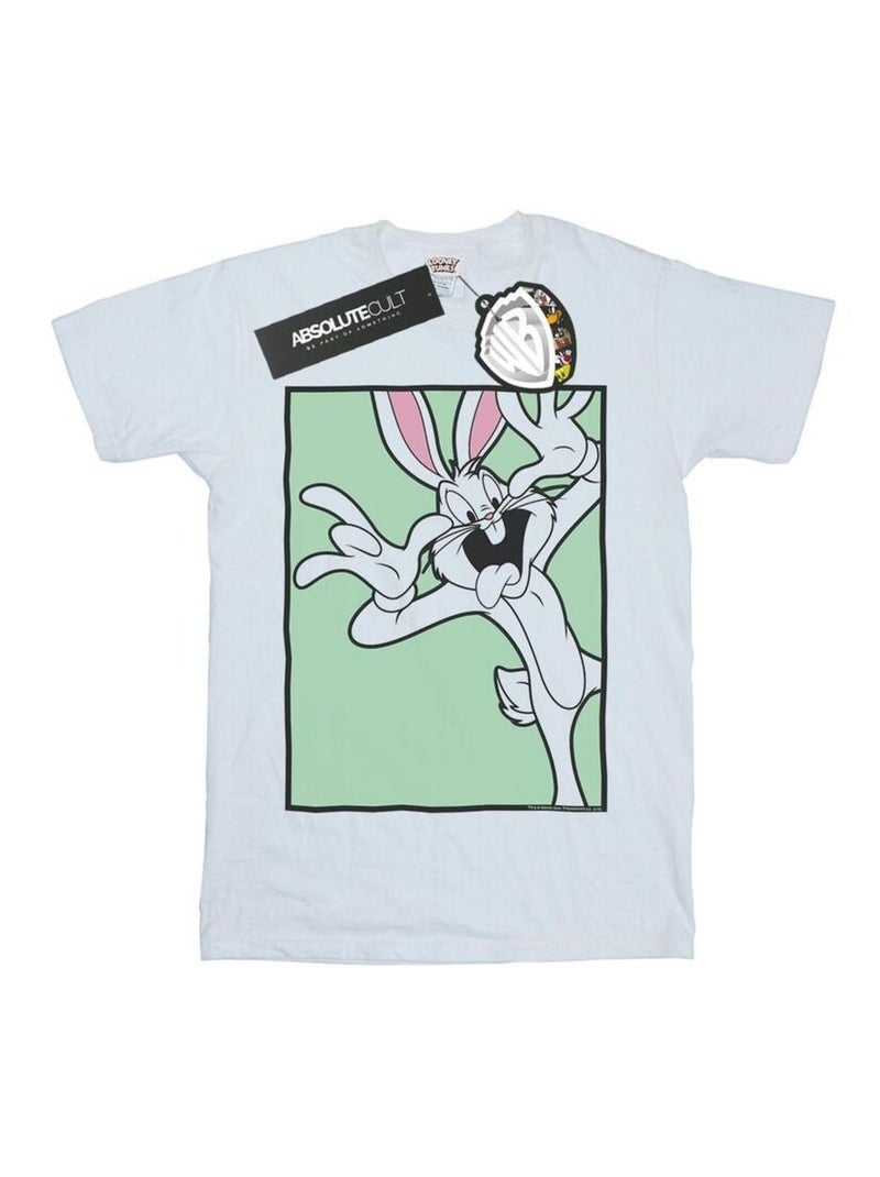 Looney Tunes - T-shirt motif Bugs Bunny motif/style visage amusant Blanc - Kiabi