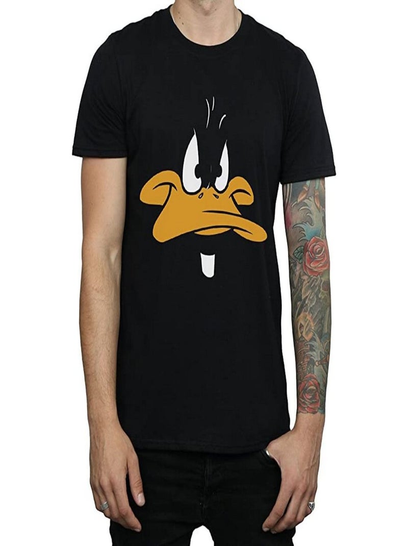 Looney Tunes - T-shirt motif Daffy Duck (Daffy Duck) Noir - Kiabi