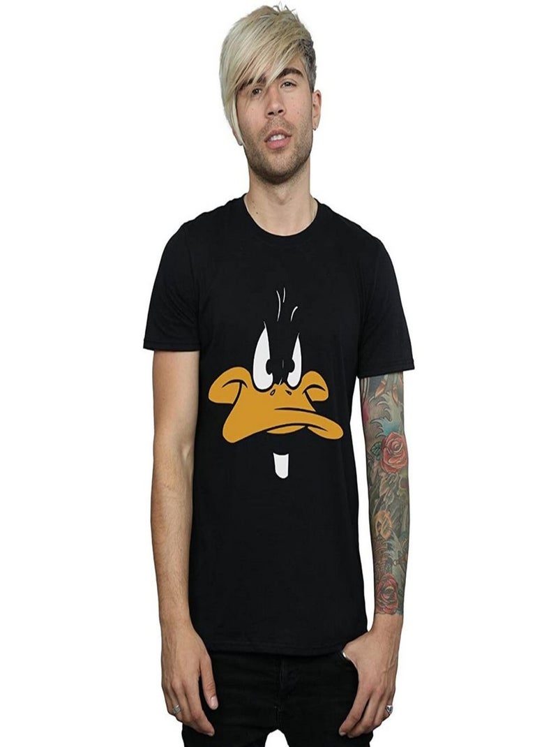 Looney Tunes - T-shirt motif Daffy Duck (Daffy Duck) Noir - Kiabi