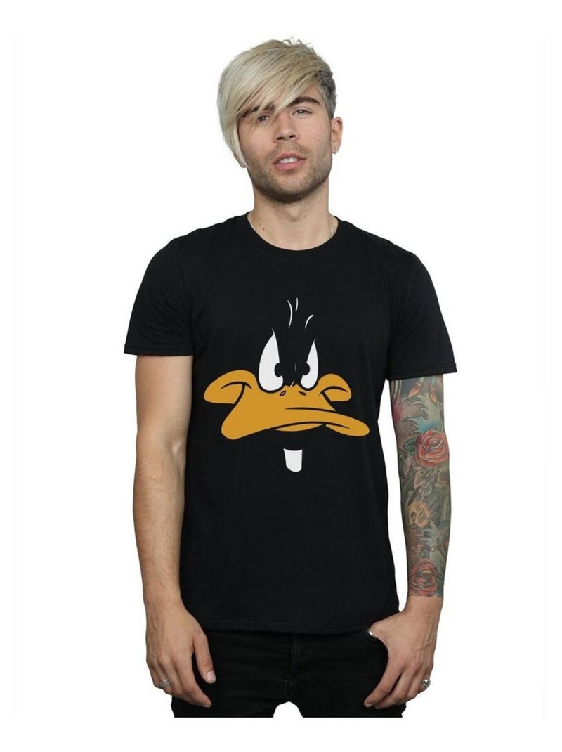 Looney Tunes - T-shirt motif Daffy Duck (Daffy Duck) Noir - Kiabi