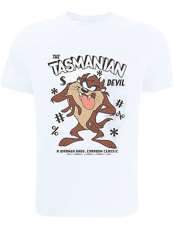 Looney Tunes - T-shirt motif Diable de Tasmanie style rétro (Diable de Tasmanie)