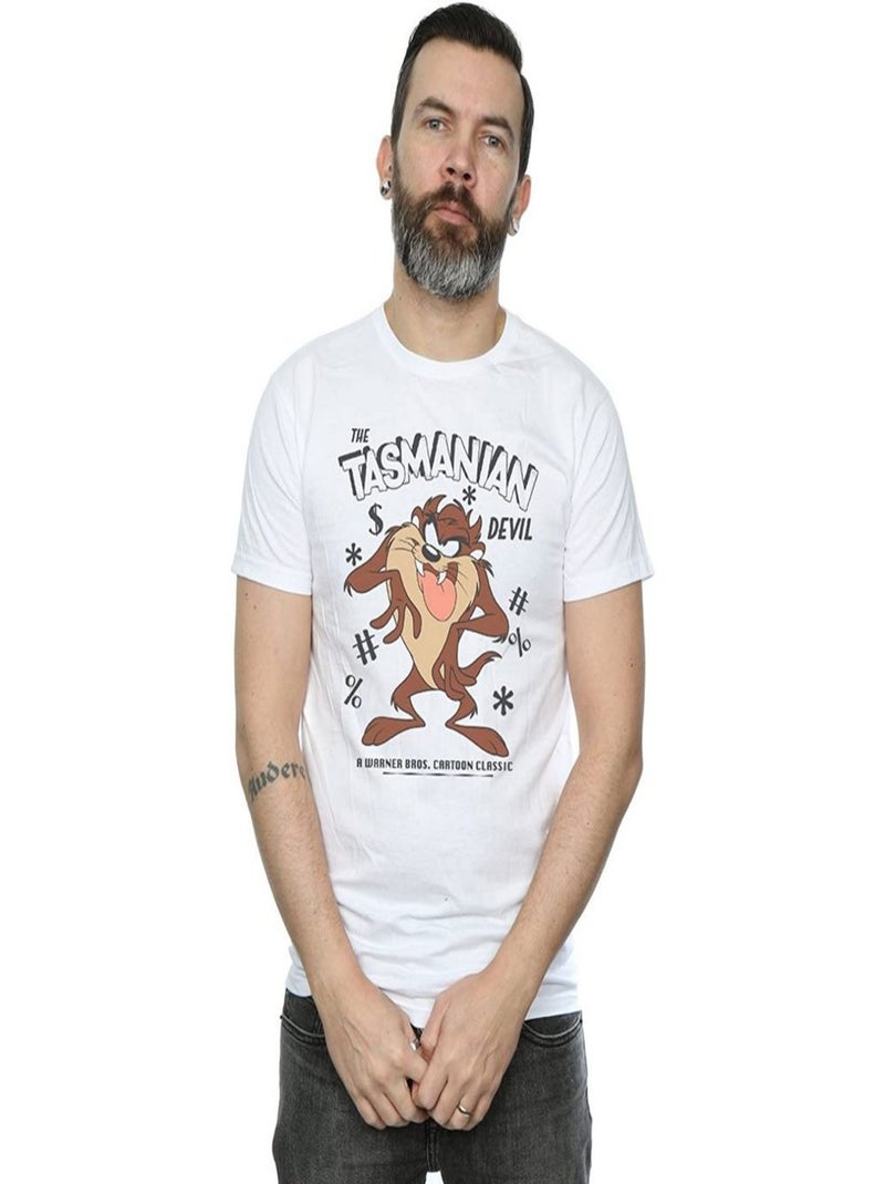 Looney Tunes - T-shirt motif Diable de Tasmanie style rétro (Diable de Tasmanie) Blanc - Kiabi