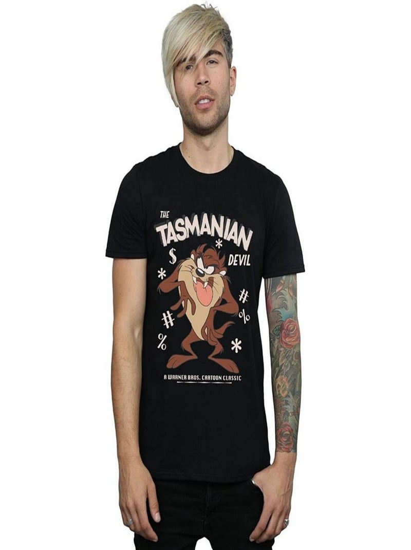 Looney Tunes - T-shirt motif Diable de Tasmanie style rétro (Diable de Tasmanie) Noir - Kiabi