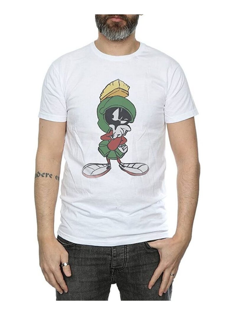 Looney Tunes - T-shirt motif Marvin le martien motif/style pose (Marvin le martien) Blanc - Kiabi