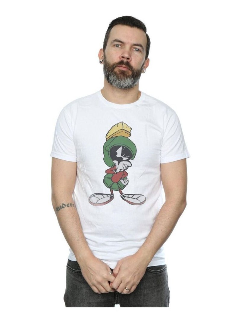 Looney Tunes - T-shirt motif Marvin le martien motif/style pose (Marvin le martien) Blanc - Kiabi