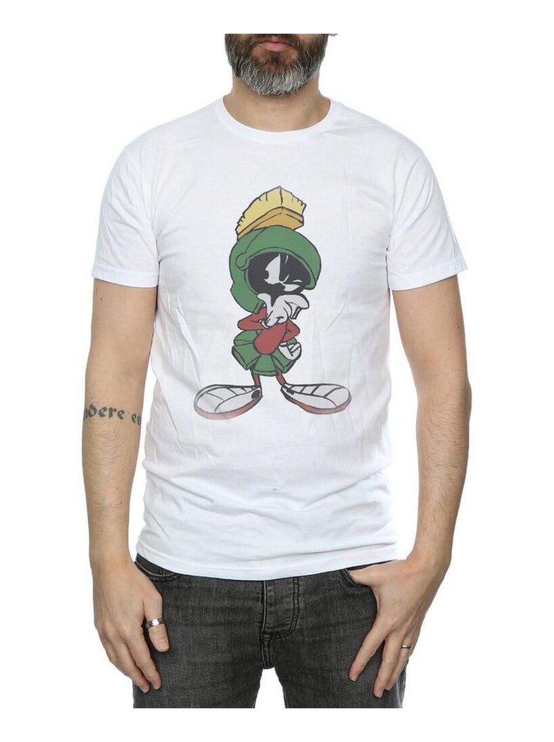 Looney Tunes - T-shirt motif Marvin le martien motif/style pose (Marvin le martien) Blanc - Kiabi