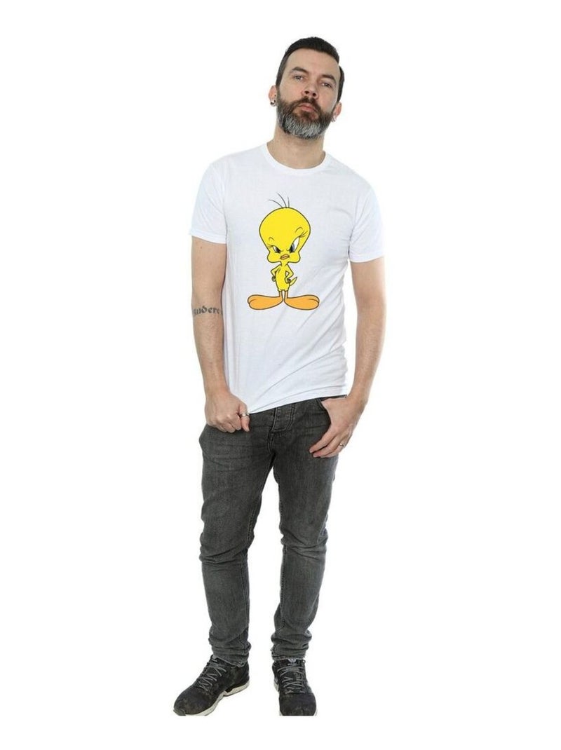 Looney Tunes - T-shirt motif Titi ANGRY (Titi) Blanc - Kiabi