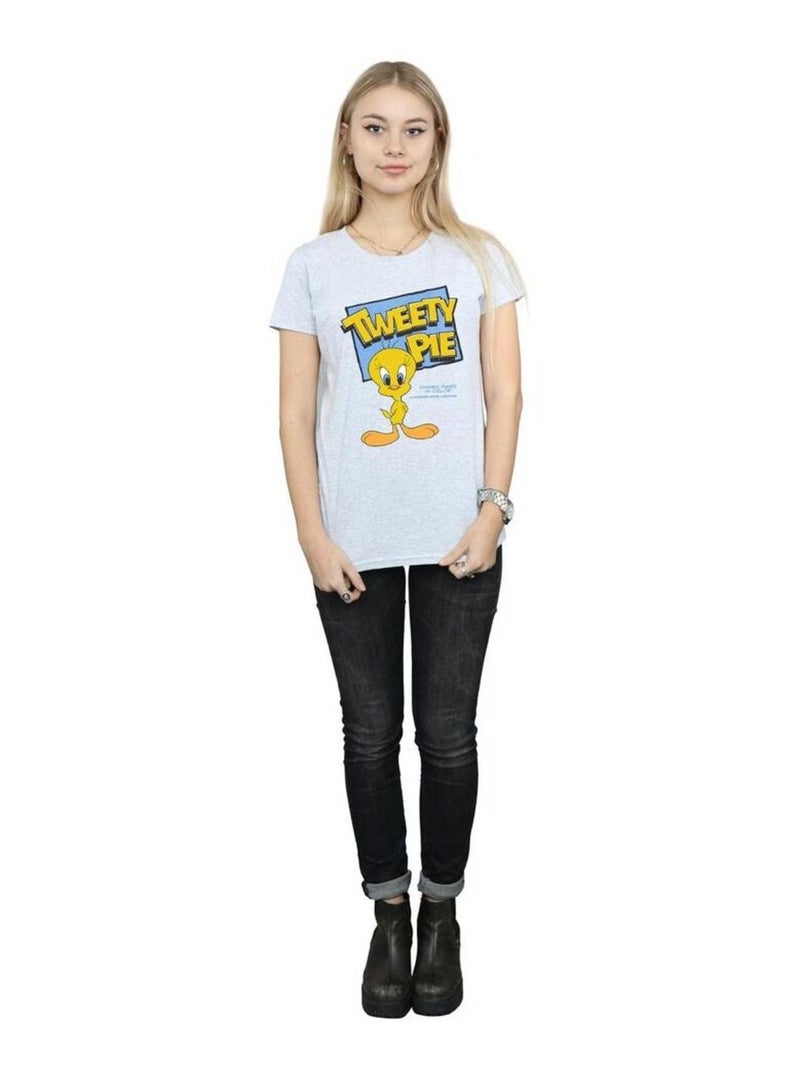 Looney Tunes - T-shirt motif Titi CLASSIC Gris chiné - Kiabi