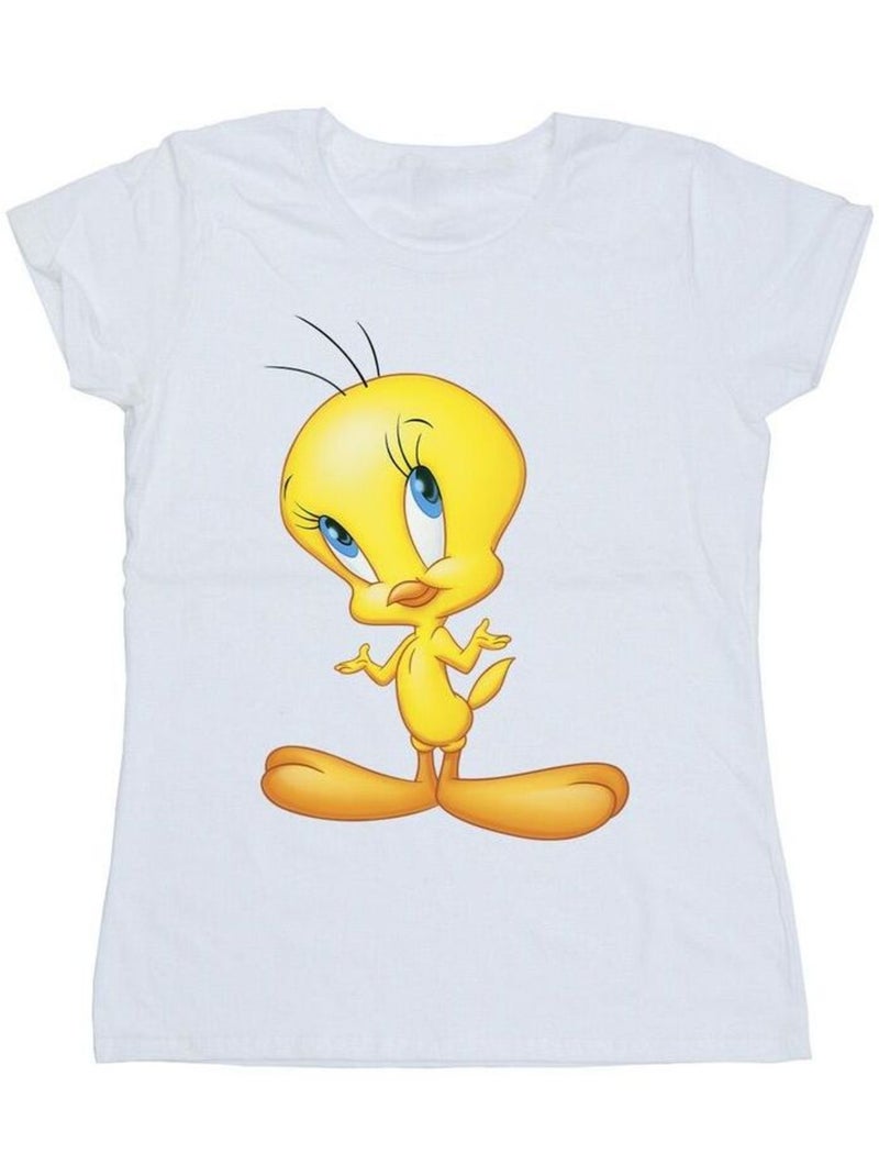 Looney Tunes - T-shirt motif Titi motif/style Debout Blanc - Kiabi