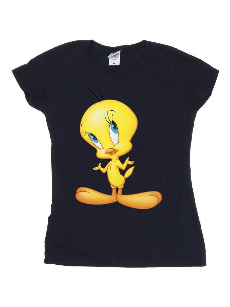 Looney Tunes - T-shirt motif Titi motif/style Debout Bleu marine - Kiabi