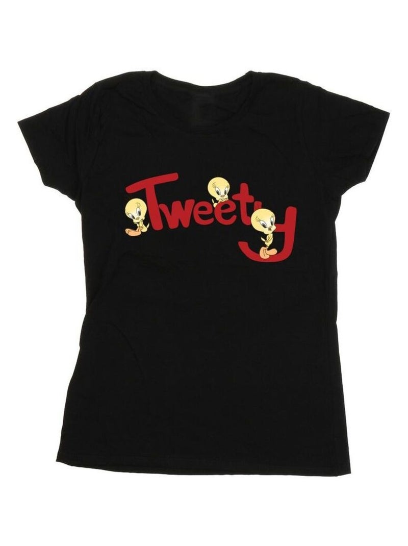Looney Tunes - T-shirt motif Titi motif/style Trio Noir - Kiabi