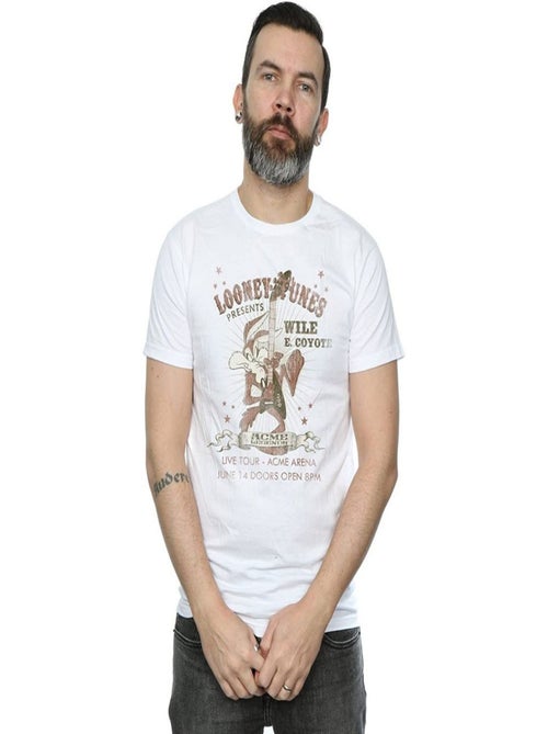 Looney Tunes - T-shirt motif Vil Coyote motif/style Guitare - Kiabi
