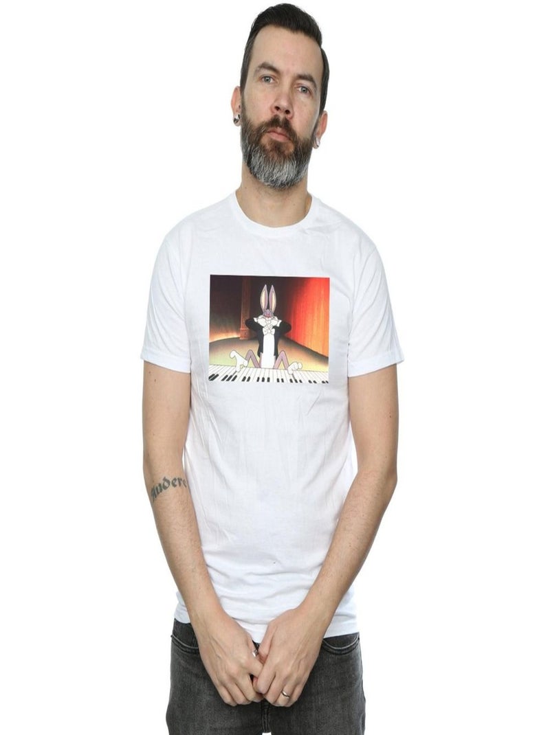 Looney Tunes - T-shirt PLAYING PIANO Blanc - Kiabi