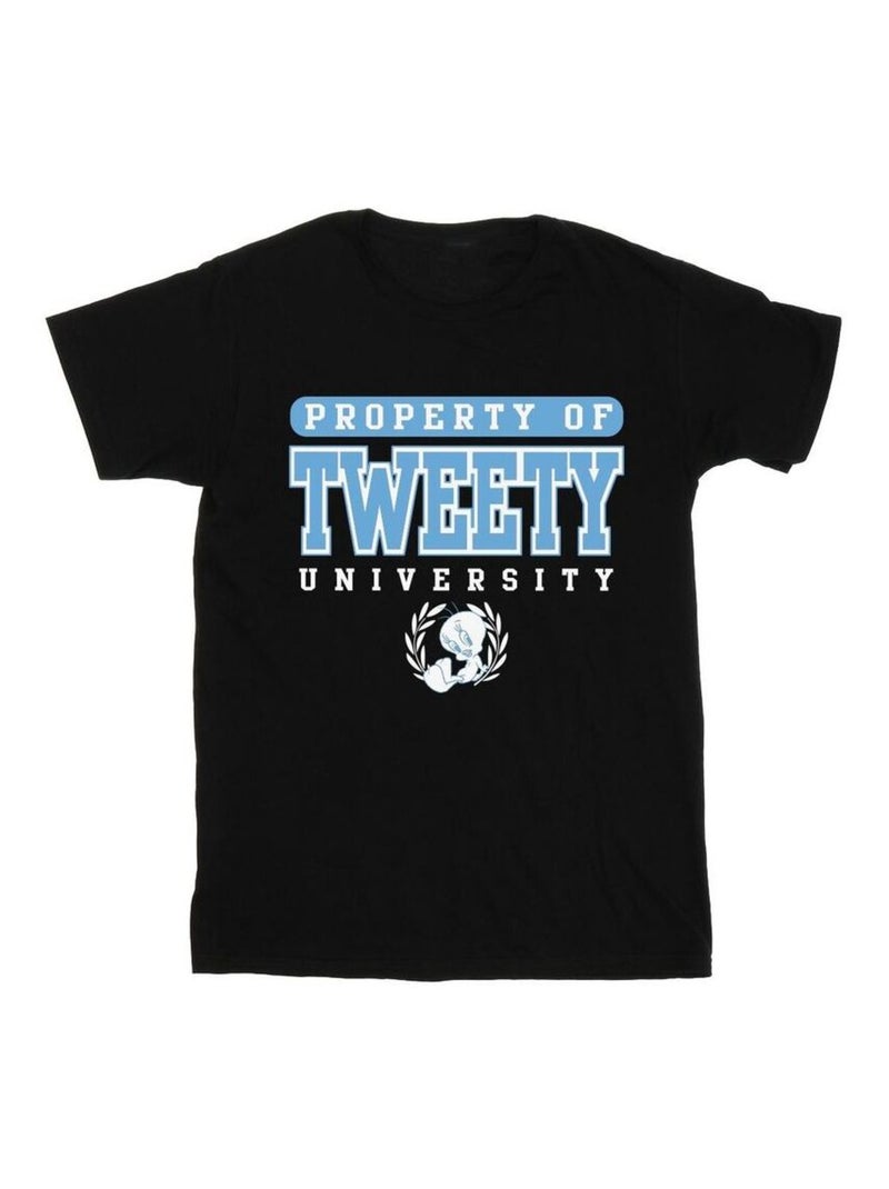 Looney Tunes - T-shirt PROPERTY OF UNIVERSITY Noir - Kiabi