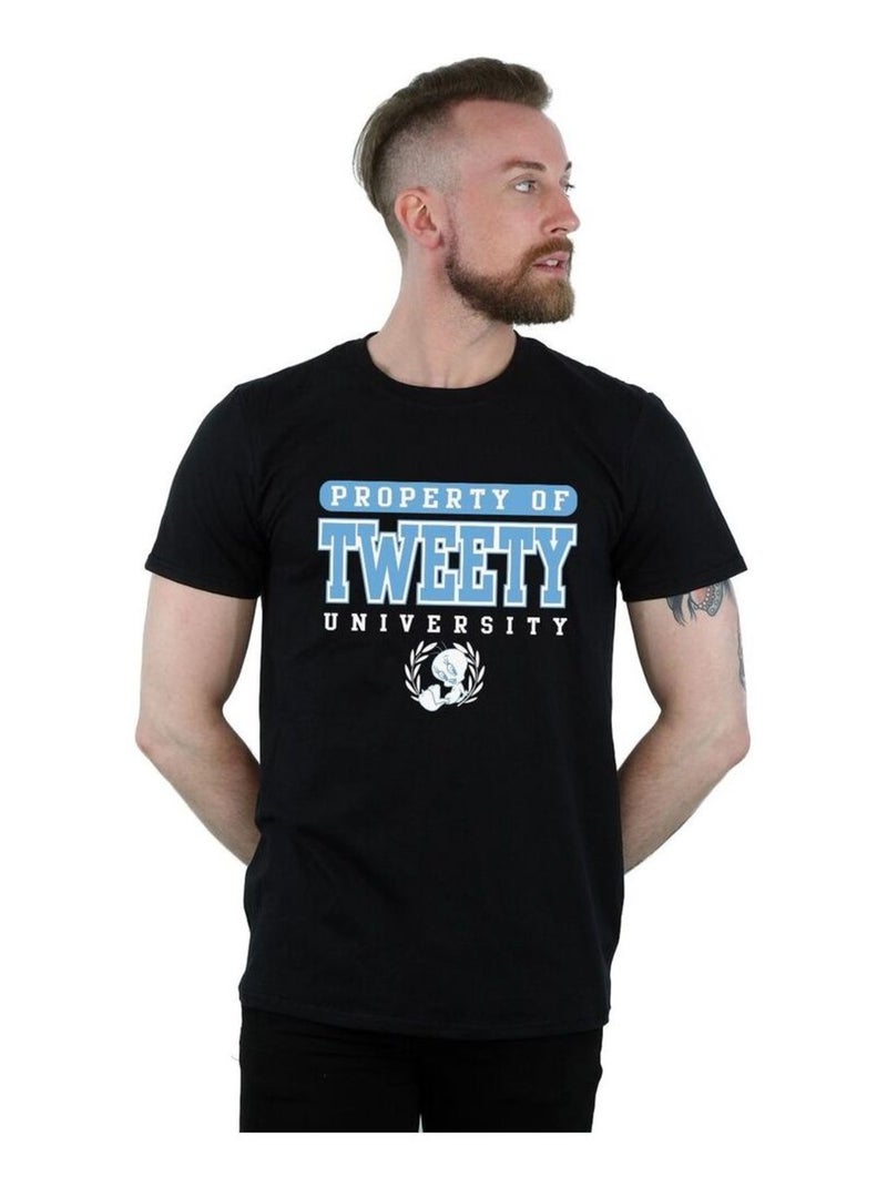 Looney Tunes - T-shirt PROPERTY OF UNIVERSITY Noir - Kiabi
